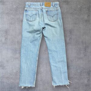 Levi's 505 Regular Orange Tab Vtg 1995 Light Blue Denim Jeans Men's 34W x 32L